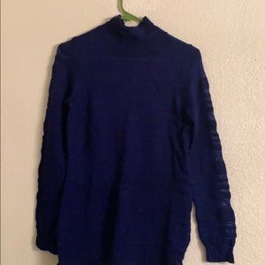 Cobalt blue loose neck sweater